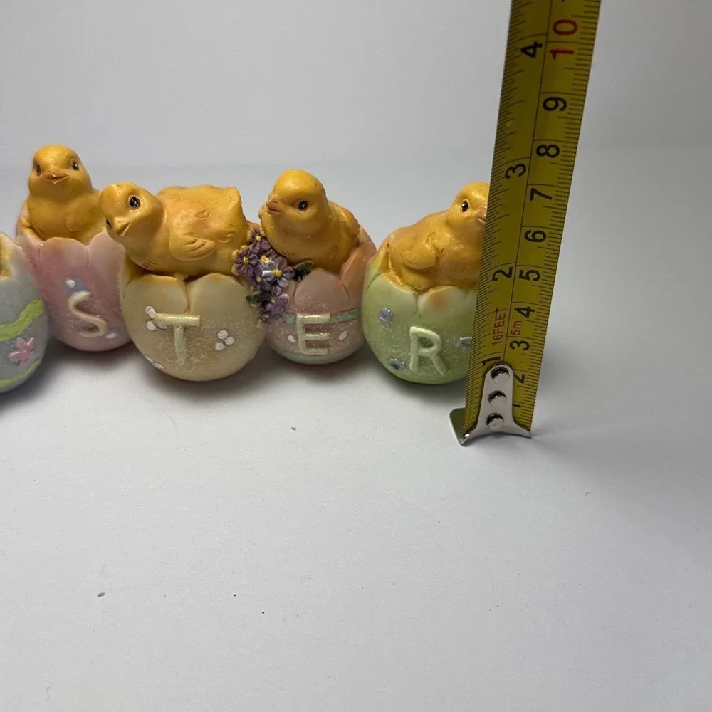 Easter Figurine Multi-Color Resin Chick Egg Decor Cotagecore Spring